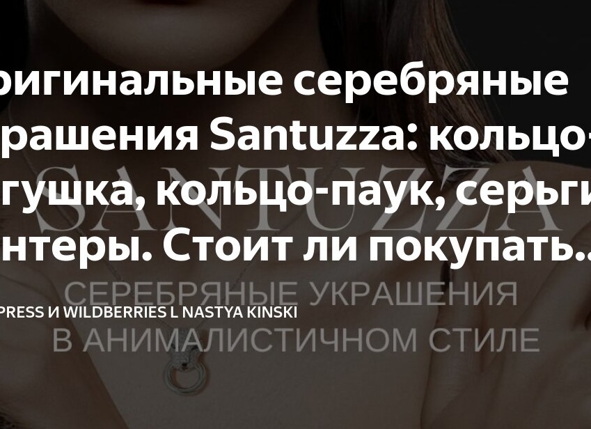 Оригинальные серебряные украшения Santuzza: кольцо-лягушка, кольцо-паук, серьги-пантеры. Стоит ли покупать серебро на Алиэкспресс
